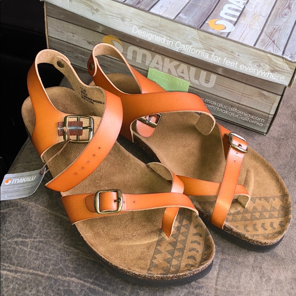 NIB Makalu Miggs Sandal in Cognac